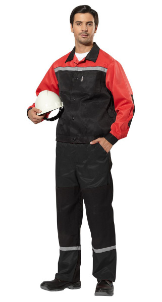 Костюм "Пульс" NEW мужск черн+красн