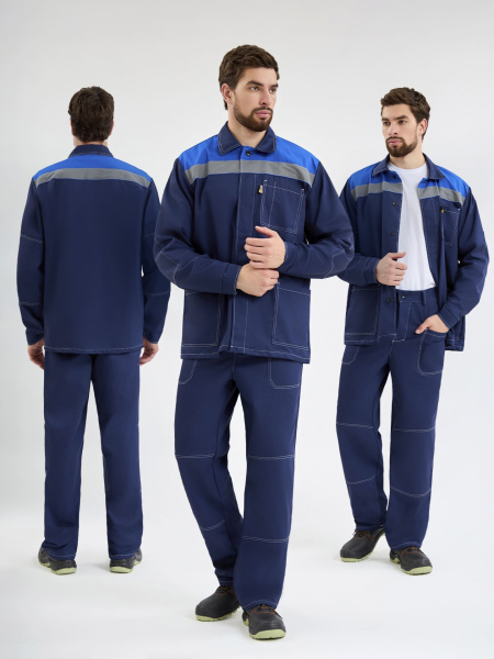 Костюм ТЕХНИК с БР (т.синий/васильковый)