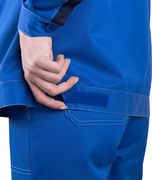 Костюм КМ-10 ЛЮКС жен. летний с БР (василек/т.синий)