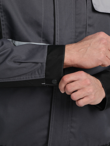 Костюм ВИВАТ-1 ПРЕМИУМ СН МВО с БР (т.серый/черный/св.серый)