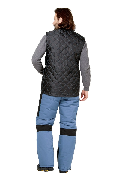 Костюм КРАНЦ-НОРД 4 зимний с БР и жилетом (маренго/черный/голубой)