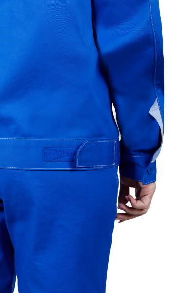 Костюм РАЦИОНАЛИЗАТОР женский с БР (василёк/серый)