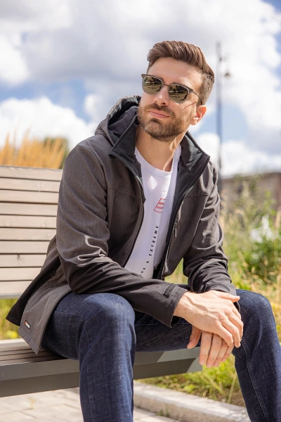 Куртка BRODEKS софтшелл KS 237 (серый меланж)