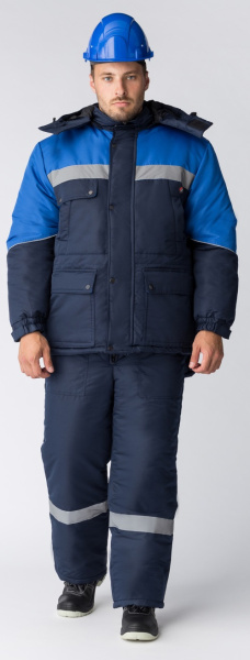 Костюм БАРРИК-2 СОП К. зимний с ПК (т.синий/васильковый)