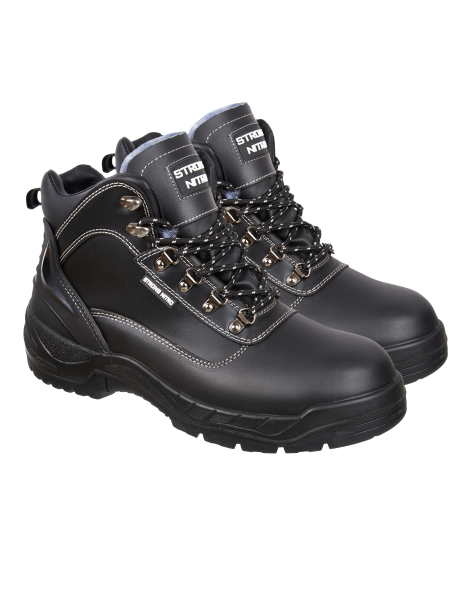 Ботинки STRONG NITRO нат. мех с КП и КС (черный/серый)