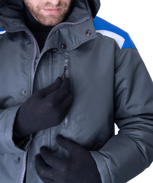 Куртка ШТУРМАН демисезонная (серый/васильковый)