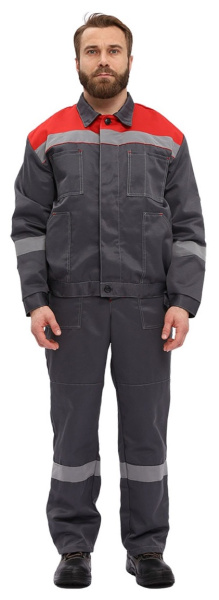 Костюм ЛЕГИОН с ПК (т.серый/красный)