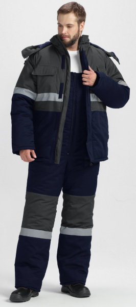 Костюм НОРДХАРД-2 СОП У. зимний с ПК (т.синий/серый)