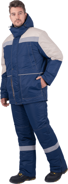 Костюм ЕНИСЕЙ зимний с ПК (синий/бежевый)