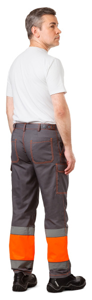 Костюм ПРОЖЕКТОР сигнальный с БР (оранжевый/серый)