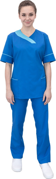 Костюм ШАРМ женский с БР (васильковый)