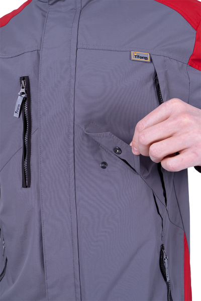 Куртка-штормовка РЕСПЕКТ (синий/красный)