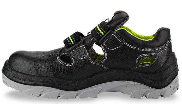 Полуботинки НЕОН ПУ/ТПУ кожаные с перфорацией с КП (черный)