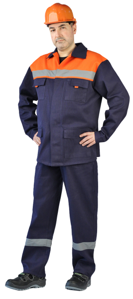 Костюм СПЕЦОВКА с СОП с ПК (синий/оранжевый)
