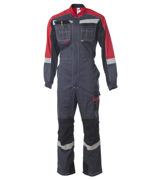 Комбинезон ФОРМУЛА с СОП (т.серый/красный/черный)