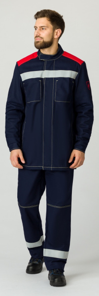 Костюм сварщика РМ 1 кл.защиты (т.синий/красный)