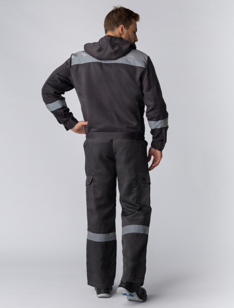 Костюм НЕЙЧ-2 СОП с капюшоном с ПК (т.серый/св.серый)