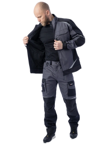 Брюки Brodeks KS 302 (серый/черный)