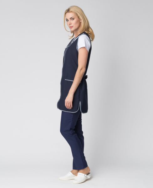 Фартук-сарафан ВИШНЯ женский (т.синий)