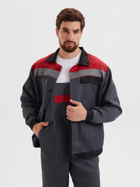 Костюм КОРПУС с ПК (т.серый/черный/красный)