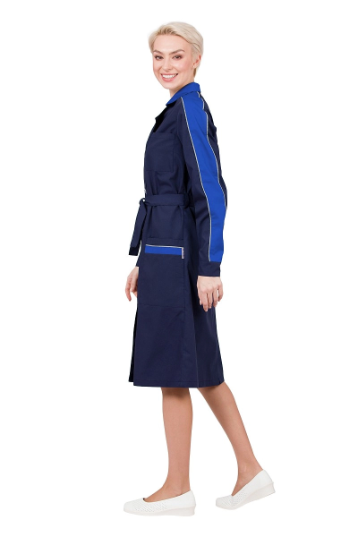 Халат ЖАСМИН женский (т.синий/василёк)