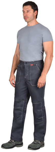 Брюки СИРИУС-ФАВОРИТ-ЛЮКС (т.серый/серый)