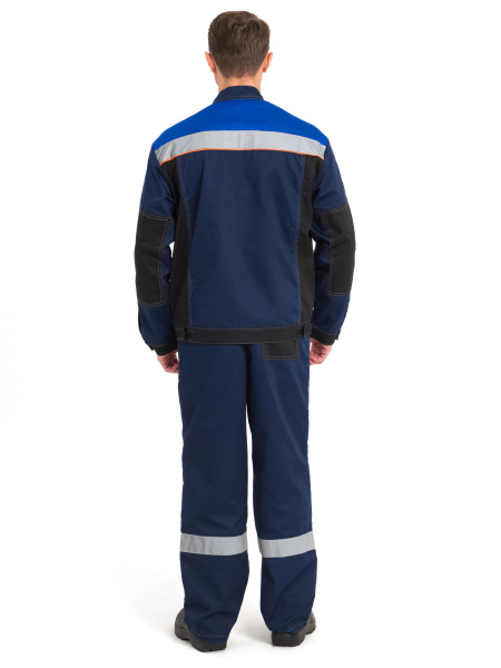 Костюм М с СОП с ПК (синий/черный/василек)