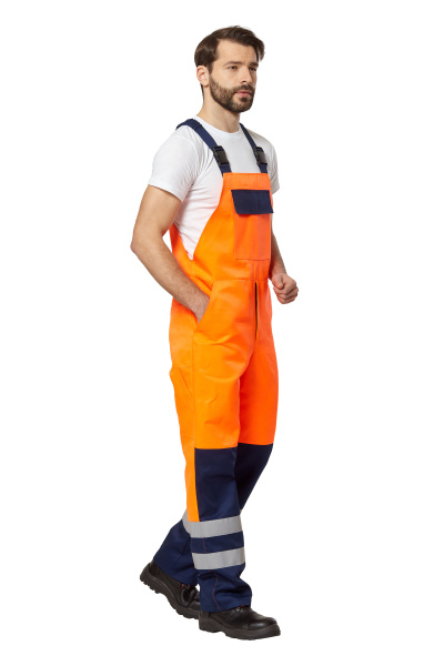 Костюм сигнальный с ПК (оранжевый/т.синий)