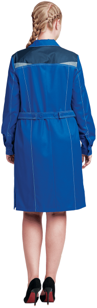 Халат КМ-10 ЛЮКС женский (василек/т.синий)