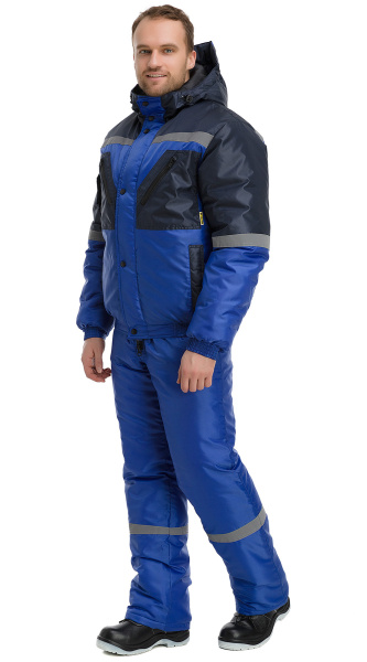 Костюм RONTA KS634 зимний с ПК (васильковый/т.синий)