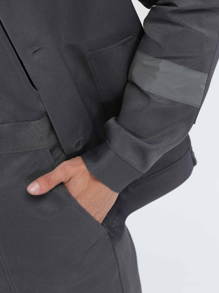 Костюм ЛИГОР-2 СОП с ПК (т.серый/красный)