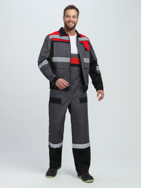 Костюм ВИВАТ-2 ПРЕМИУМ IMP с ПК (т.серый/черный/красный)