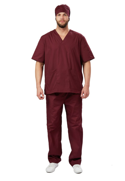 Костюм Хирургический универсальный (бордовый)