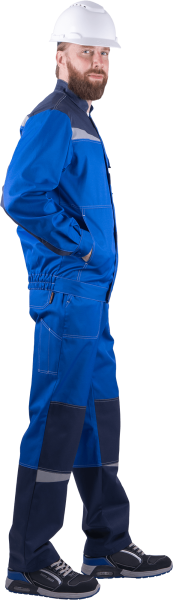 Костюм КМ-10 ЛЮКС летний с БР (василек/т.синий)