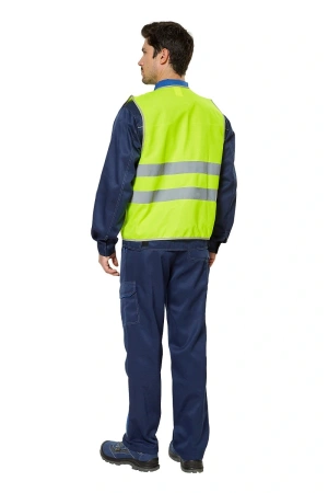 Жилет сигнальный с СОП (лимон)