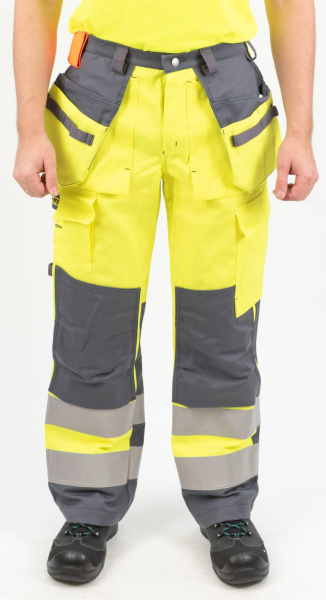 Сигнальные антистатические огнестойкие брюки с навесными карманами Dimex 6006