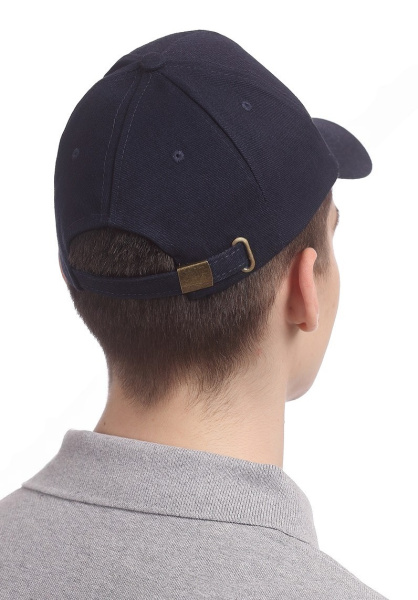 Бейсболка велюровая на металлической застежке (т.синий)