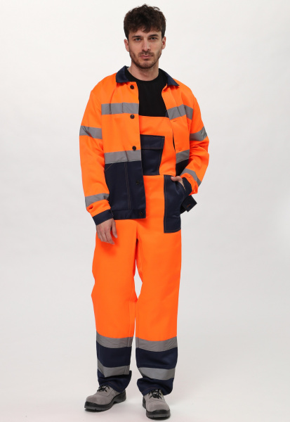 Костюм ДОРОЖНИК ОЛИМП с ПК (оранжевый/т.синий)