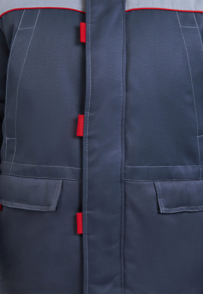 Костюм СТАНДАРТ зимний с ПК (т.серый/св.серый)