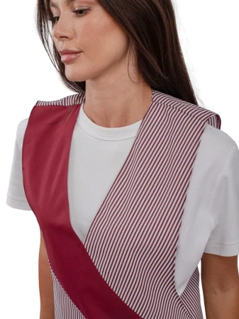 Комплект СОФИЯ женский с БР (белый/бордовый)