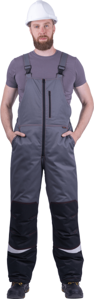 Костюм КМ-10 ЛЮКС зимний 3-4 класс c ПК (серый/красный)