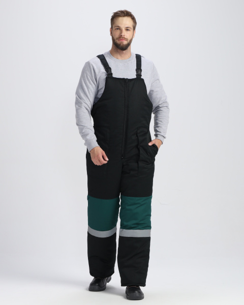 Костюм НОРДХАРД-2 СОП У. зимний с ПК (черный/т.зеленый)