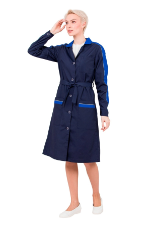 Халат ЖАСМИН женский (т.синий/василёк)