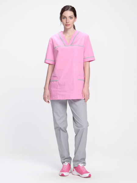 Костюм ИРИС женский с БР (ярко-розовый/серый)