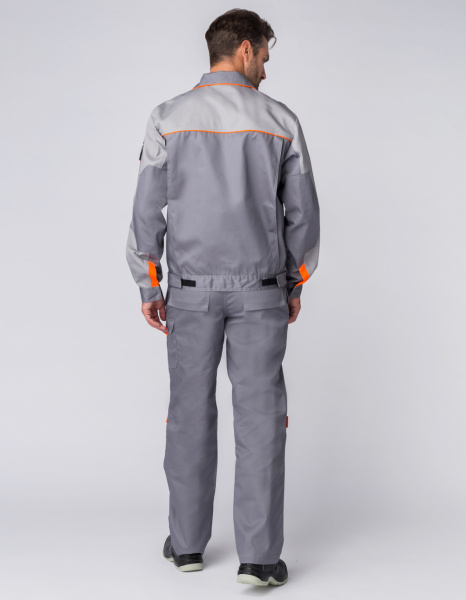 Костюм ДРАГА-1 с БР (серый/св.серый/оранжевый)