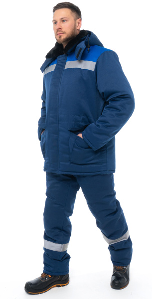 Костюм СТАНДАРТ ГРЕТА зимний с СОП с ПК (т.синий/васильковый)