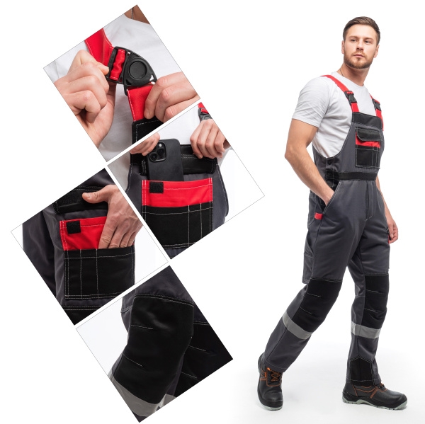 Костюм ФОРМУЛА с СОП с ПК (т.серый/красный/черный)