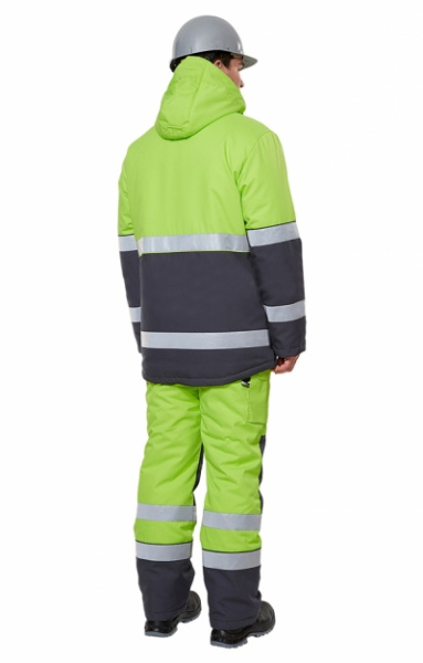 Костюм КРОН зимний с БР (лимон/т.серый)
