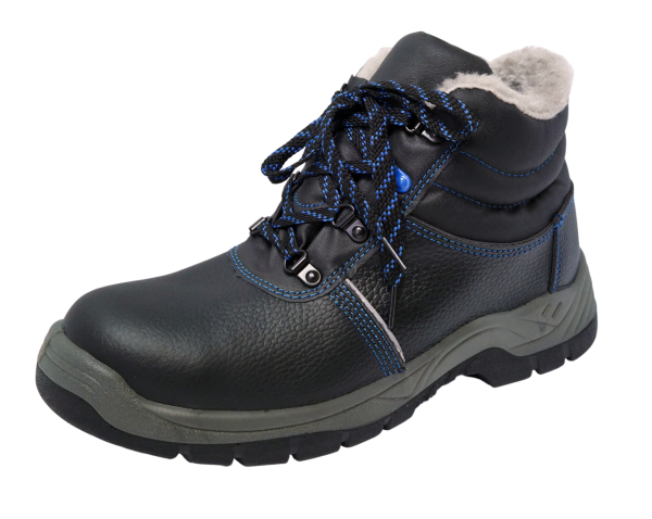 Ботинки РАБОЧИЙ SJ8077-W ПУ-ТПУ иск.мех (черный)