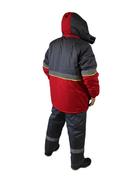 Куртка СЕВЕРНАЯ ШИРОТА зимняя (красный/серый)